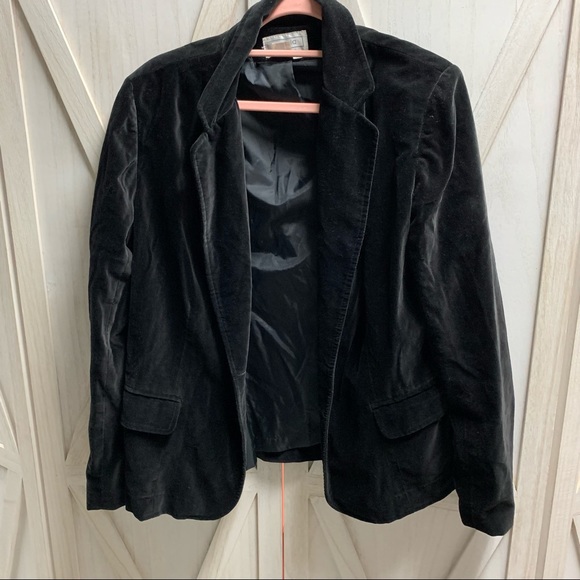 Coats | Vintage Black Velvet Blazer 